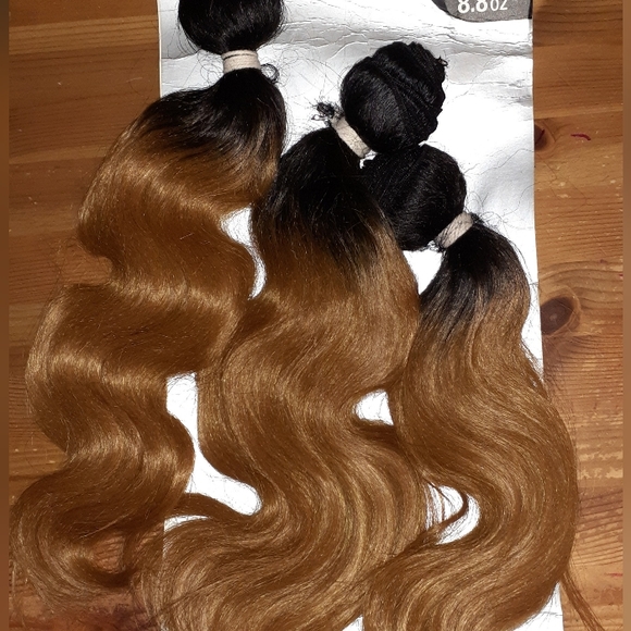 New Long Wavy Human Hair Extensions Blend 3 Bundles Extra Full - Picture 2 of 9